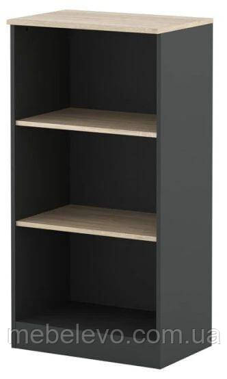 Тумба-стелаж Офіс Нью KOM60  1170х600х400мм антрацит + дуб сонома  Гербор
