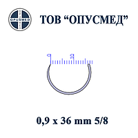 Игла с пружинным ушком колющая 5/8 круга 0,9х36мм, ОПУСМЕД