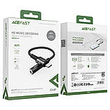 Кабель-перехiдник ACEFAST C1-07 USB-C to 3.5mm aluminum alloy headphones adapter cable Black, фото 3