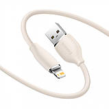 Кабель Baseus Jelly Liquid Silica Gel Fast Charging Data Cable USB to iP 2.4A 1.2m Pink, фото 4