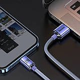 Кабель Baseus Crystal Shine Series Fast Charging Data Cable USB to iP 2.4A 1.2m Purple, фото 7