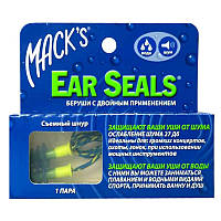 Беруші MACK`S Ear Seals захист від води та шуму до 27 дБ зі знімним шнуром 1 пара MACK`S