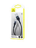 Кабель Usams US-SJ448 U55 Lightning Aluminum Alloy Braided Data Cable 1m Black, фото 5