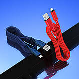 Кабель HOCO X59 USB to Micro 2.4A, 1m, nylon, TPE connectors, Red, фото 4