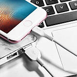 Кабель HOCO X13 USB to iP 2.4A, 1m, PVC, PVC connectors, White, фото 5