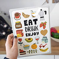 Металева табличка Eat drink enjoy 26х18,5 см (MET_20J053_WH)