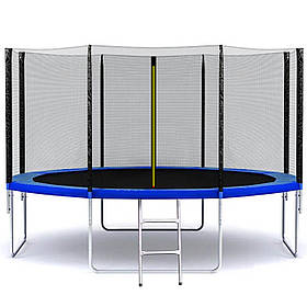Батут SkyJump 13ft (404 см) з сіткою та сходами: для дому та дачі, до 150 кг