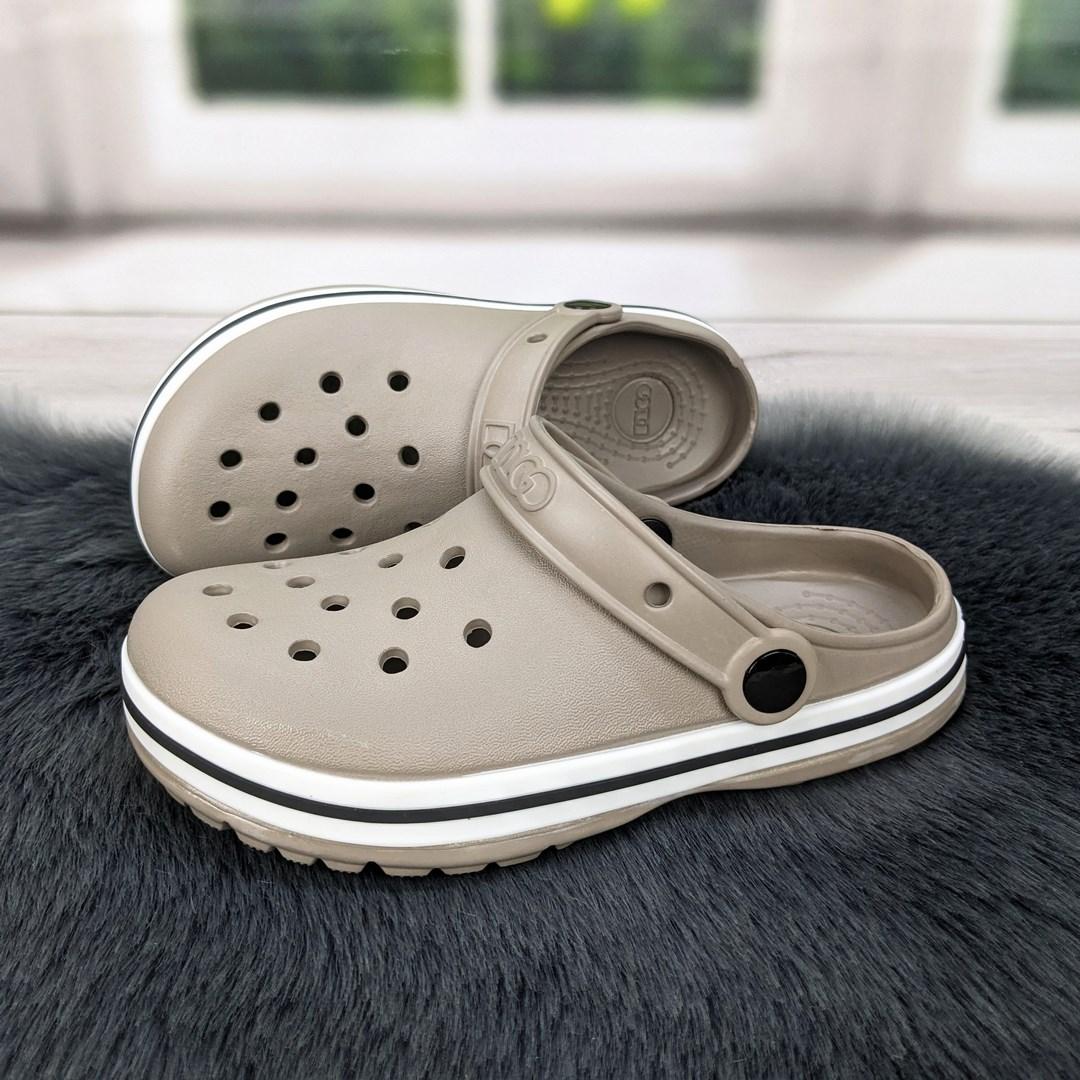 Купить Кроксы сабо подростковые для девочки или мальчика бежевые Dago ...