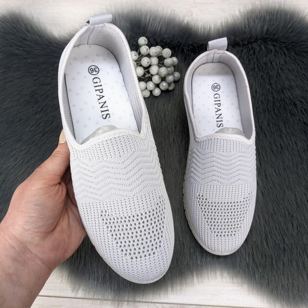 Мокасини жіночі сірі текстильні сітка Gipanis Su-5569А (4088), фото 1