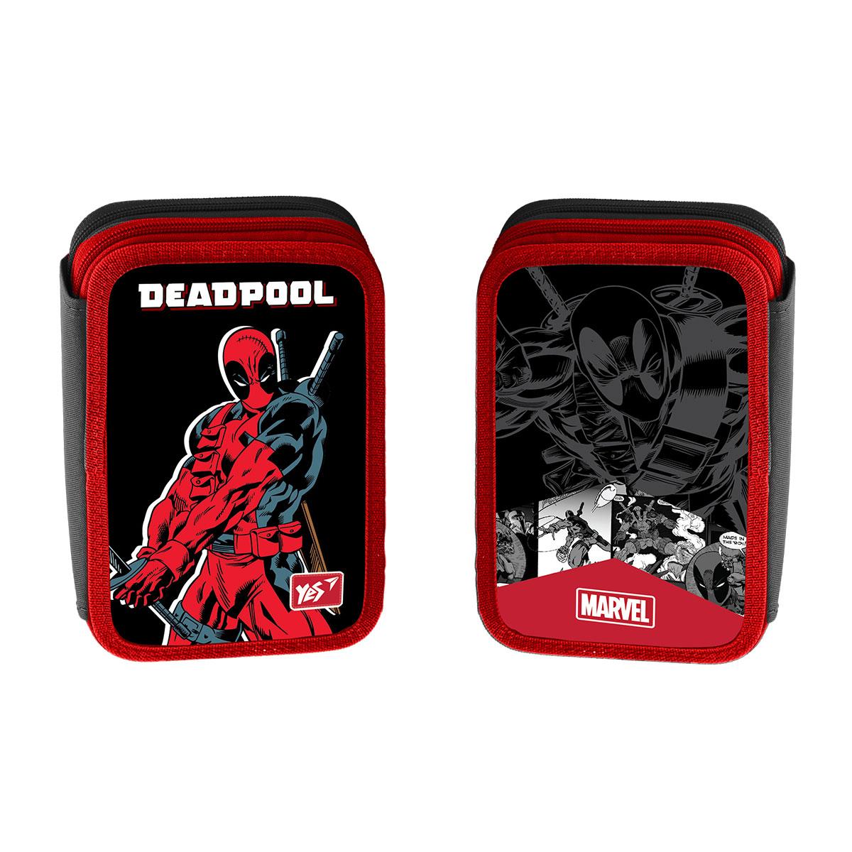 Пенал твердий YES твердий подвійний HP-01 Marvel Deadpool