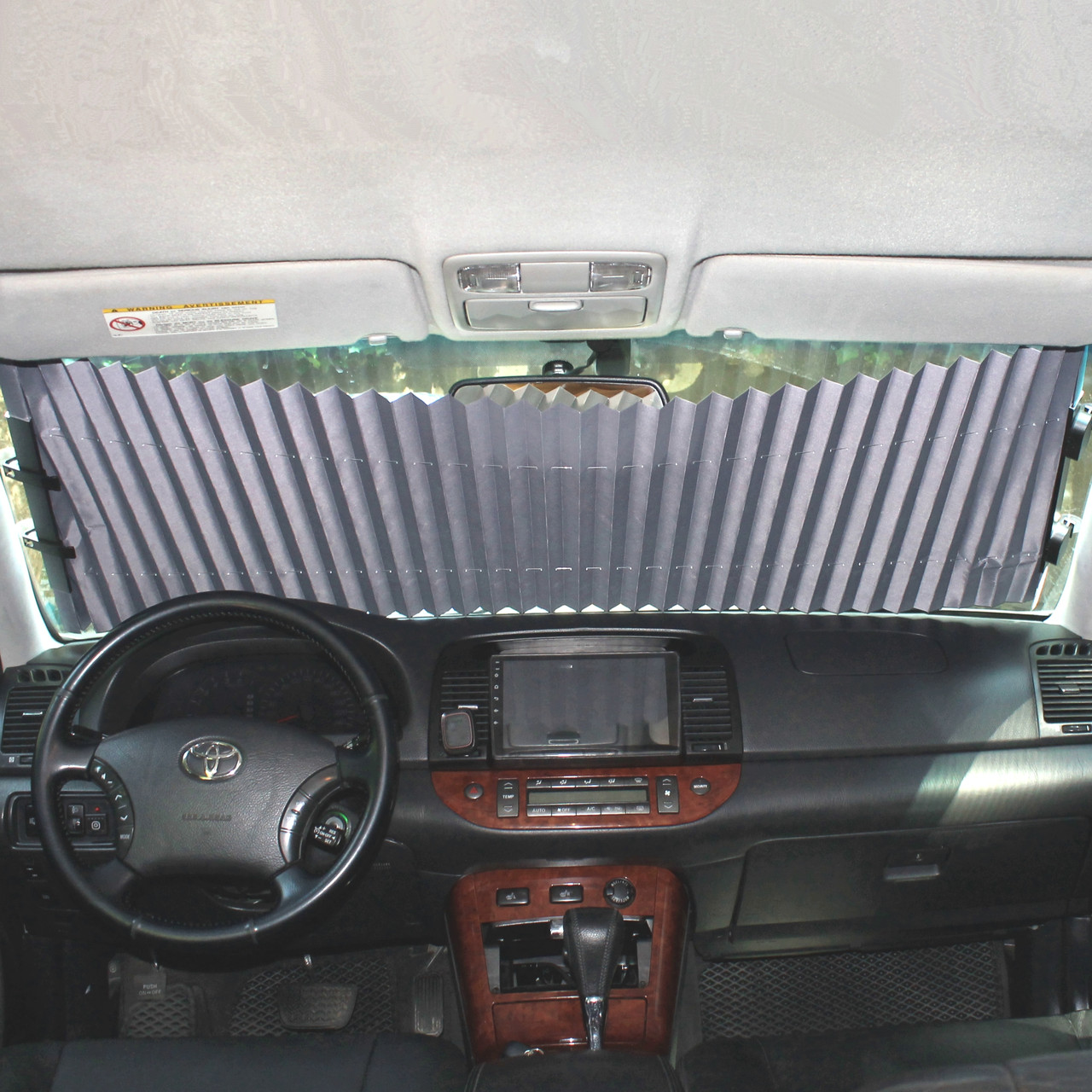 Автомобільна сонцезахисна шторка на лобове скло від сонця Складна шторка на присосках для машини