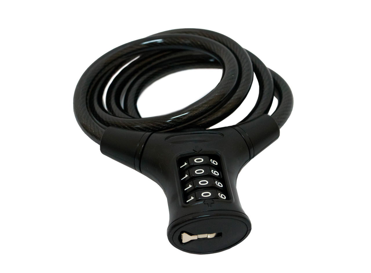 Замок велосипедний кодовий 102.715 CLK-3.10*1200mm (173): захистіть свій велосипед від угону, фото 1