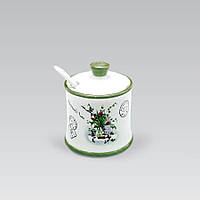 Цукорниця з ложкою керамічна Maestro MR-20065-09 Банка для сипких продуктів Банка для зберігання цукру