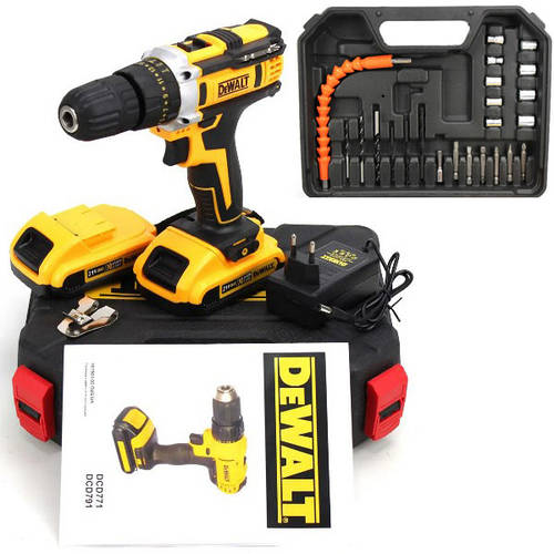 Купить Ударный шуруповерт DeWALT DCD771 (21V, 4AH) с набором ...