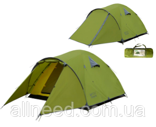 Намет чотиримісний 3 сезони з двома входами, тамбур захисний колір Tramp Lite Camp 4