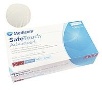 Перчатки Medicom SafeTouch Advanced без пудры 100 шт, S (белые), 3.6 грамм (1174NB)