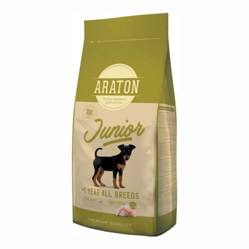 Сухий корм для молодих собак усіх порід Araton Junior All Breeds з м'ясом птиці 3 кг