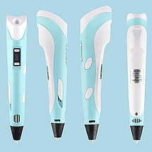 3D ручка жовта дитяча RP-100B з LED-дисплеєм для створення об'ємних 3Д фігур  (В), фото 5