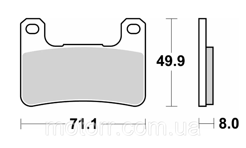 Тормозные колодки SBS 806HS - фото 2 - id-p1855543706