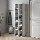 Високий вертикальний взуттєвий стелаж на 14 комірок Полки для взуття в передпокій Стелаж під взуття з ДСП, фото 2