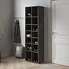 Високий вертикальний взуттєвий стелаж на 14 комірок Полки для взуття в передпокій Стелаж під взуття з ДСП, фото 4