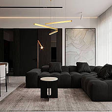 Золота світлодіодна підвісна люстра "Line" 60см 10W (918-LP457-3 GD 600MM), фото 5