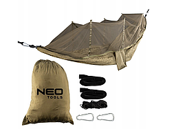 Гамак без поперечини TOURIST NEO 63-123 відтінки зеленого 200 кг 330 x 140 з москітною сіткою