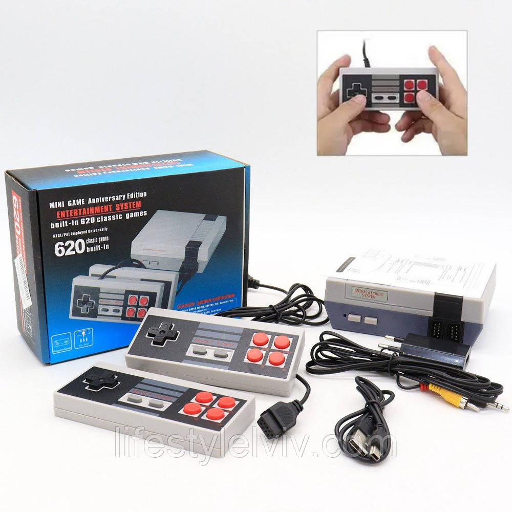 Ігрова приставка 8 біт, 2 джойстики / Дитяча консоль на 600 ігор, Mini Game, фото 1