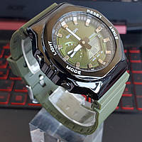 Мужские спортивные наручные часы SANDA 3167 противоударные водостойкие Army Green
