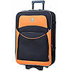 Комплект дорожніх валіз різного розміру Bonro Style набір 3 штуки чорно-помаранчевий, фото 2