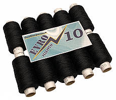 Нитки швейні Evro особливоміцні №10 (10шт/уп) Чорні