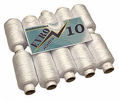Нитки швейні Evro особливоміцні №10 (10шт/уп) Чорні Білий