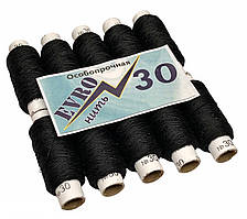 Нитки швейні Evro №30 (10шт/уп) Чорні