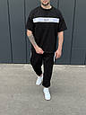 Літній комплект футболки та штани чоловічі чорний модель Воля, розміри: S, M, L, XL, фото 4