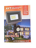 Прожектор c датчиком движения светодиодный AVT-1-IC IP65 6000K 20W