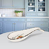 Підставка для ополоника керамічна Maestro MR-20050-46 Підставка під ложку 23 х 3 х 8 см, фото 3