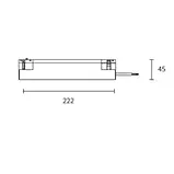 Блок живлення з підведенням живлення, що вбудовується в магнітний шинопровід 100W DC48V ALMG-PS 100, фото 2
