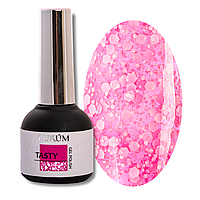 Lukum Tasty Gel Polish No04 — гель-лак із білими пластівцями, 10 мл