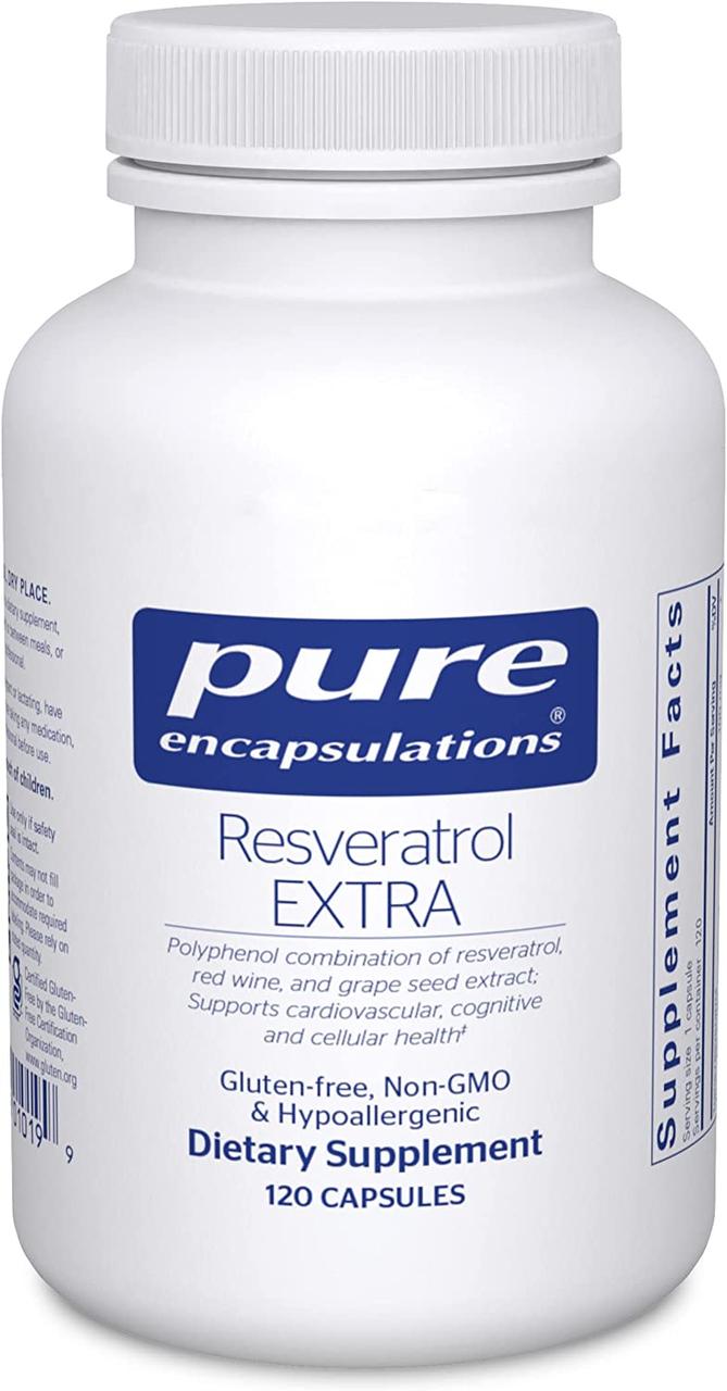 Pure Encapsulations Resveratrol EXTRA / Ресвератрол екстра для здоров'я серцево-судинної системи 120 капсул