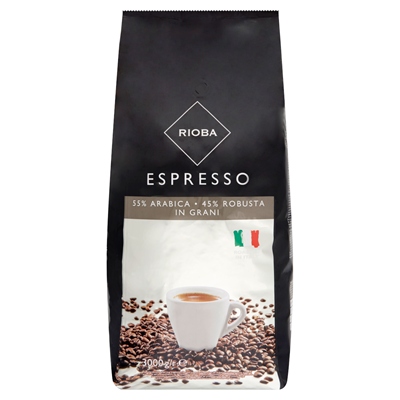 ОРИГІНАЛ! Кава в зернах Rioba Espresso Silver 3кг, 55/45