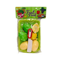 113 М Овочі та фрукти на липучках, 8 предметів, у пакеті