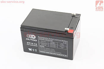 Акумулятор OT12-12 — 12V12Ah (L151*W98*H96mm) для ДБЖ, іграшок та ін.