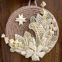 Плетене панно із житньої соломи 22 см Ручна робота, декор інтер’єру