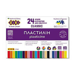 6236 Пластилін CLASSIC 24 кольори, 480 грамів