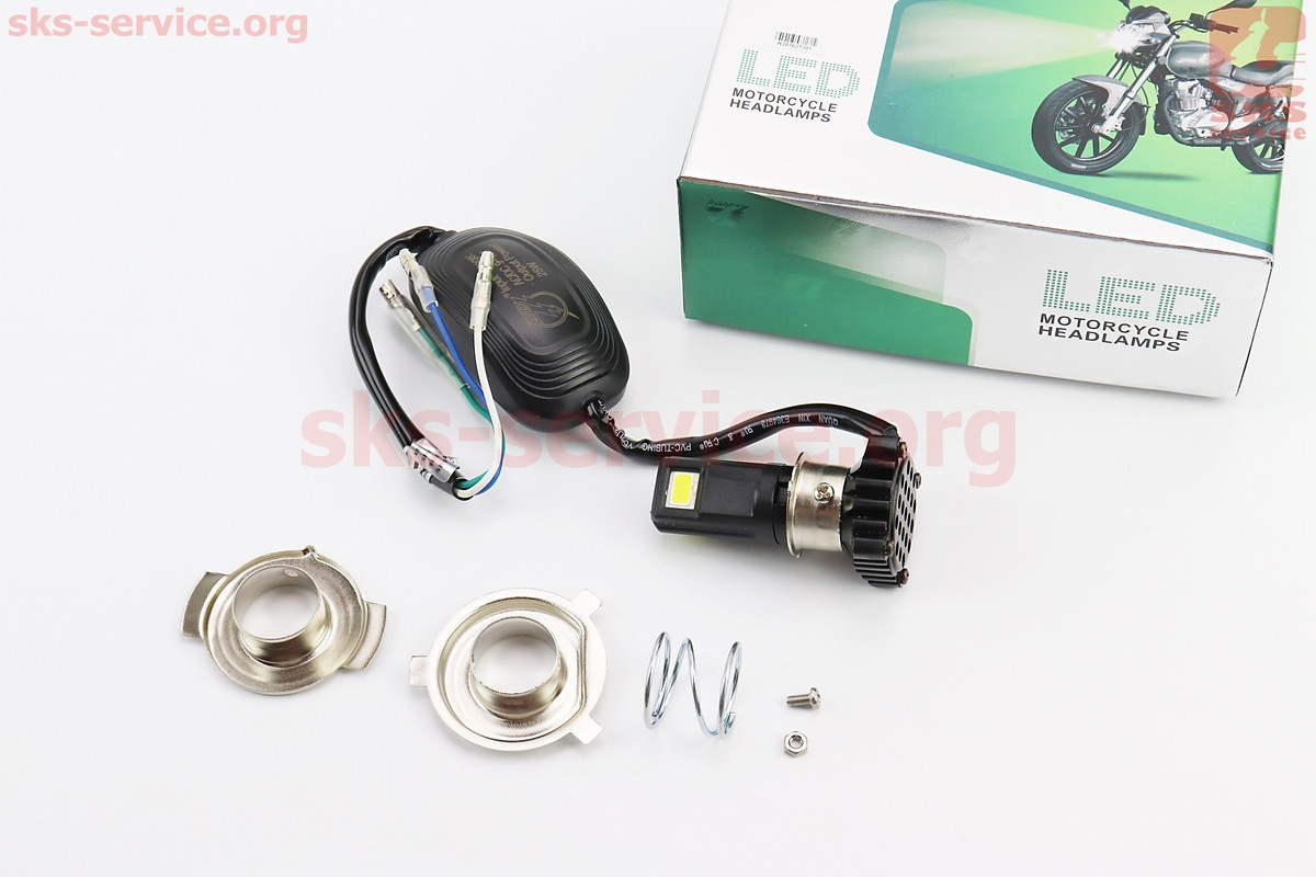 Лампа фари діодна LED-3 SUPER універсальна (к-кт різних кріплень), зі стабілізатором, тип2