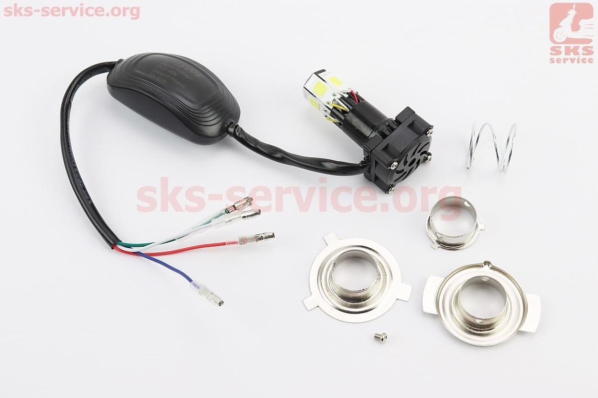 Лампа фари діодна LED-6 SUPER універсальна (к-кт різних кріплень), з стабілізатором + стробоскоп