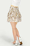Спідниця з квітковим принтом Stradivarius 7093/188/141 бежева XS, фото 5