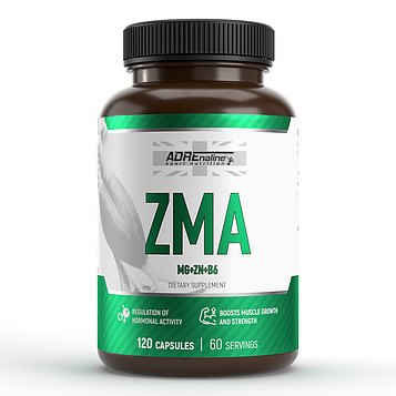 ZMA - Adrenaline Sport Nutrition ZMA (Mg+Zn+B6) / 120 capsules
