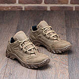 Тактичні літні чоловічі кросівки натуральна шкіра + кордура model-306 кайот, фото 8