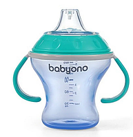 Чашка- непроливайка с силиконовым носиком 180 мл ( Цвет Мятный) BabyOno Natural Nursing